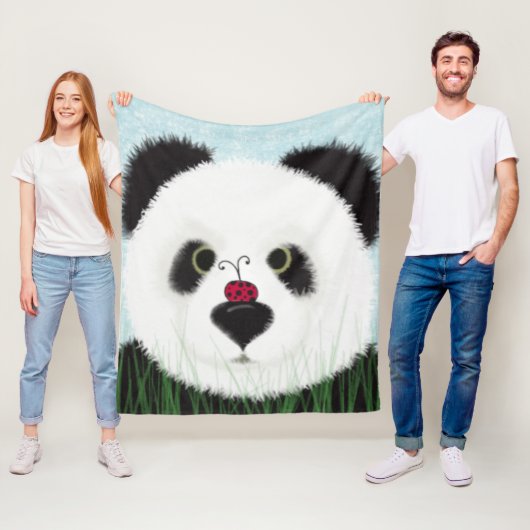 愛らしいパンダベア フリースブランケット (インサイチュ)