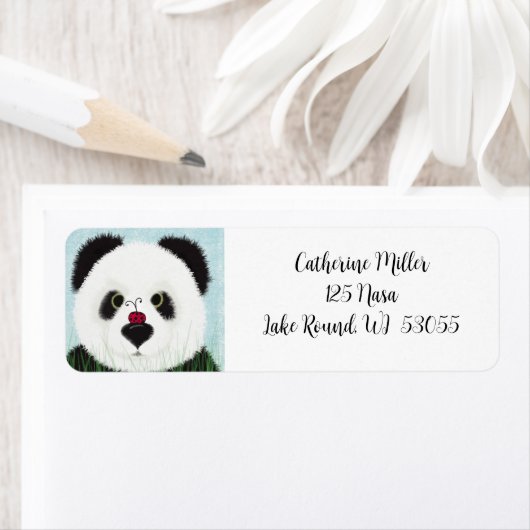 愛らしいパンダベア ラベル (インサイチュ)