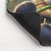 愛らしいパンダ食べベアの竹 マウスパッド (コーナー)