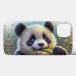 愛らしいパンダ食べベアの竹 iPhone 13ケース