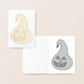 愛らしいパンプキン 箔カード (ディスプレー)