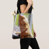 愛らしいパーソナライズされたひげドラゴン写真 トートバッグ (クローズアップ)