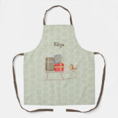 愛らしいパーソナライズされた北欧クリスマススレッド エプロン (正面)