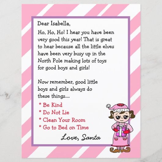 愛らしいパーソナライズされた小妖精や小人レター (正面)