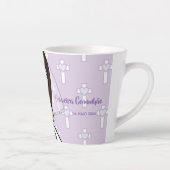 愛らしいパーソナライズされた最初の聖餐式の少女 カフェラテマグ (右)