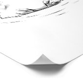 愛らしいヒッポスケッチ ポスター (角)