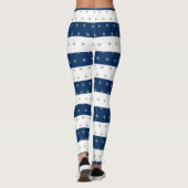愛らしいヒトデ，ネイビーブルーストライプ レギンス (裏面)