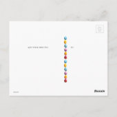 愛らしいヒナの麦わら帽子 イースターエッグ 花 ポストカード (裏面)