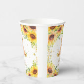 愛らしいヒマワリのテディベア赤ちゃんシャワー誕生日 紙コップ (右)