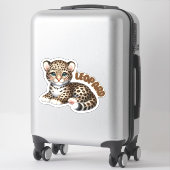 愛らしいヒョウ – 子供部屋 シール (スーツケース)