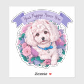 愛らしいビコンフリゼ、花の盛り合わカスタムせ シール (シート)