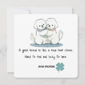 愛らしいビコンフレンズと引用文 ノートカード (正面)