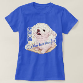 愛らしいビションフリーゼ Tシャツ