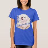 愛らしいビションフリーゼ Tシャツ (正面)