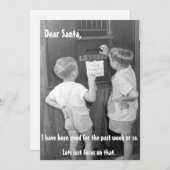 愛らしいビンテおもしろいージクリスマスの挨拶 シーズンカード (正面/裏面)