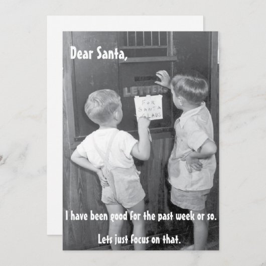 愛らしいビンテおもしろいージクリスマスの挨拶 シーズンカード (正面/裏面)