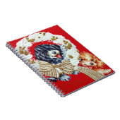 愛らしいビンテージクリスマスコッカースパニエル犬子犬 ノートブック (右側)