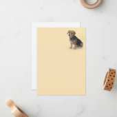 愛らしいビーグルミックスノーテカード ノートカード (正面/裏面インサイチュ)