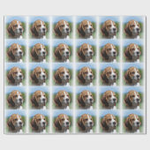 愛らしいビーグル犬犬 ラッピングペーパー (フラット)