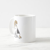 愛らしいビーグル犬 コーヒーマグカップ (正面左)