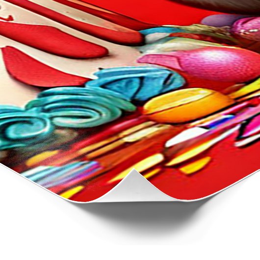 愛らしいビーグル祝ドッグ誕生日 ポスター (コーナー)