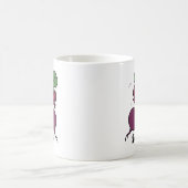愛らしいビーツ根の野菜の名パーソナライズされた前 コーヒーマグカップ (中央)
