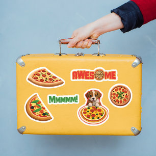 愛らしいピザ愛好家のスタンプ – それをパーソナライズ! シール