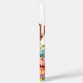 愛らしいピットブルの子犬と花 Case-Mate iPhoneケース (裏面 / 左)