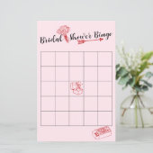 愛らしいピンクと赤のブライダルシャワービンゴゲーム (スタンド正面)