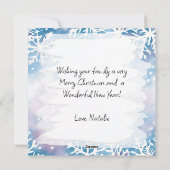 愛らしいピンクのエルフ | メリークリスマス オーダーメイド シーズンカード (裏面)