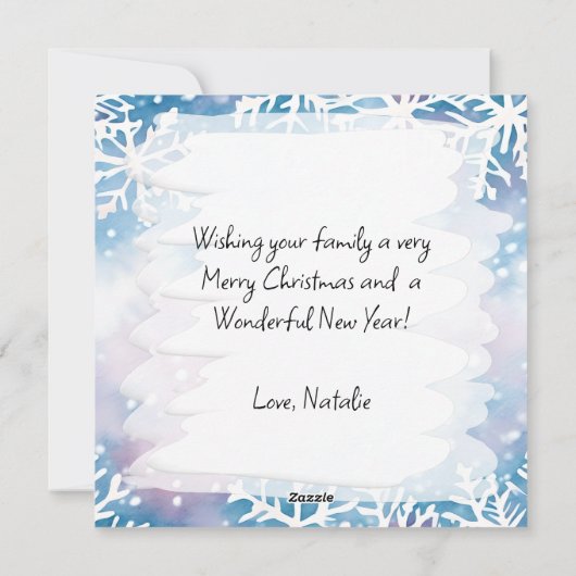 愛らしいピンクのエルフ | メリークリスマス オーダーメイド シーズンカード (裏面)