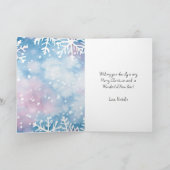 愛らしいピンクのエルフ | メリークリスマス パーソナライズ シーズンカード (内部)