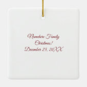 愛らしいピンクのクリスマスエンジェルを作成 セラミックオーナメント (裏面)