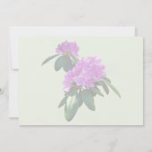 愛らしいピンクのシャクナゲ結婚の供給 招待状 (裏面)