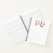 愛らしいピンクのナツクラッカークリスマスホリデー ノートブック (内部)