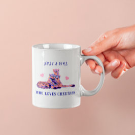 愛らしいピンクのハート猫のアニマルプリントマムクブ コーヒーマグカップ