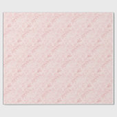 愛らしいピンクのバラ色のパール ブライダルシャワー ラッピングペーパー (フラット)
