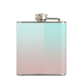 愛らしいピンクのフラミンゴパーソナライズされたス フラスク (裏面)