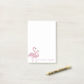 愛らしいピンクのフラミンゴ ポストイット (デスク上)