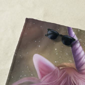 愛らしいピンクのベビーユニコーン ビーチタオル (インサイチュ)