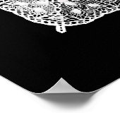 愛らしいピンクの双子の赤ちゃん女の子ベビーシャワー ポスター (角)