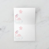 愛らしいピンクの恐竜サンキューカード サンキューカード (内部)