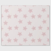 愛らしいピンクの星 ラッピングペーパー (フラット)