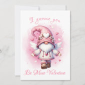 愛らしいピンクの格言水彩バレンタインデー シーズンカード (正面)