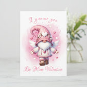 愛らしいピンクの格言水彩バレンタインデー シーズンカード (スタンド正面)