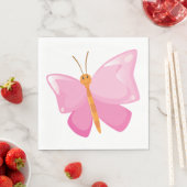 愛らしいピンクの漫画の蝶 スタンダードランチョンナプキン (インサイチュ)