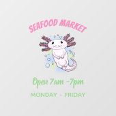 愛らしいピンクの軸足漫画 ウィンドウサイン (シート)