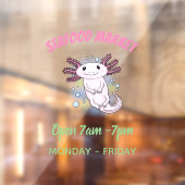 愛らしいピンクの軸足漫画 ウィンドウサイン (シート2)