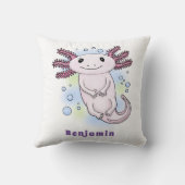 愛らしいピンクの軸足漫画 クッション (裏面)