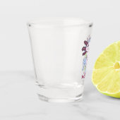 愛らしいピンクの軸足漫画 ショットグラス (左)